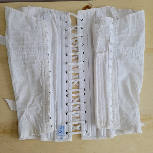 Vintage Sears Fan Corsette Gorgeous Lace Up Waist Trainer Support Cosplay - Picture 7 of 16